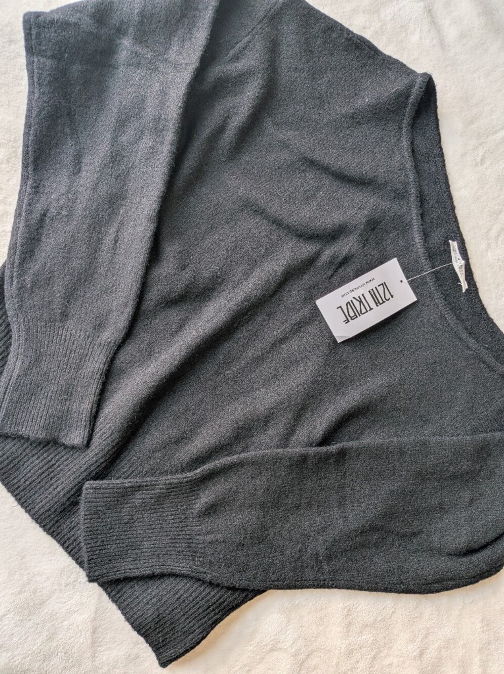 NWT 12th Tribe Margot Black Asymmetrical Sweater - Picture 3 of 5